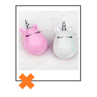 Haarborstel handmodel unicorn wit